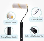 Bates Paint Tool Set - Roller, Foam & Mini Rollers, Tray 4", 5 Pcs, Black New. Price: $13.99.