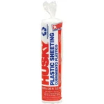 Husky 3.5 Mil Clear Polyethylene Plastic SHEETING,10 X Ft, 250 Sq Total New. Price: $18.24.