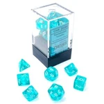 Chessex Mini Translucent Teal/white Polyhedral Dice Set (D20/12/10/%/8/6X2/4) New. Price: $5.53.