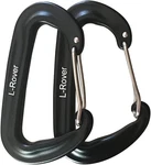 CARABINER,12KN Lightweight Heavy Duty Clips,aluminium BLACK2PCS New. Price: $11.88.