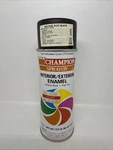 Vintage Champion Sprayon Flat Black - 4105 Enamel Paint Can Ingredients Used. Price: $28.28.