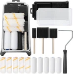 Bates- 4 Inch Paint Roller Set, 18 Pcs, 1X Plastic Tray, 3X Disposable New. Price: $19.33.