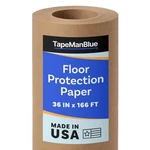 Tapemanblue Floor Protection Paper, 36 Inch X 166 Ft Roll, Made Usa, 69# Brow New. Price: $73.43.