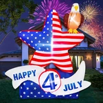 5.2FT 4TH Of July Inflatable Decorations,star American Flying Bald Eagle With Bu New. Price: $74.99.