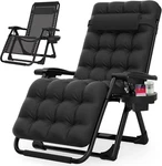 Zero Gravity Reclining Chair With Removable Cushion & Cup Holder For Outdoors New. Price: $126.99.