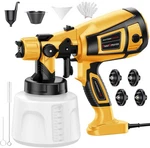 800W Electric Paint Sprayer Gun, Easy Clean, 4 Nozzles, Hvlp For Home & Garden New. Price: $151.19.