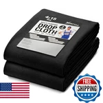 Xentraa Black Canvas Drop Cloth 4X15 Ft 2-PACK Durable Reusable Painting Tarps New. Price: $58.89.