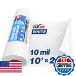 White Crawl Space Vapor Barrier, Mil 10' X 25', Heavy Duty Pol New. Price: $78.04.