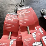 Allway Helix Mixer HM1, Gallon, Red, For Paint, Containers New. Price: $7.00.