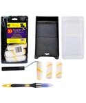 Bates- Paint Tray Set, 10 Pcs, 4-INCH Roller Kit, 4", Black New. Price: $14.31.