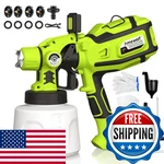 Paint Sprayer, Amzwolf 1250W Hvlp Gun With Nozzles & 3 Patte New. Price: $75.93.