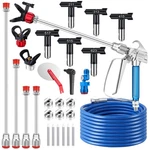 Airless Paint Sprayer Gun Kit 3600PSI 50FT Hose Tips 4 Extension Wands - Home New. Price: $95.99.