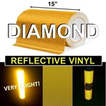 3M Yellow 4083 Diamond Reflective Safety Tape Sticker 15" X Yard New. Price: $16.01.