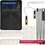 Bates- Paint Roller Kit With Extension Pole, 10 Pack, 9" And 4" Frames, New. Price: $27.73.